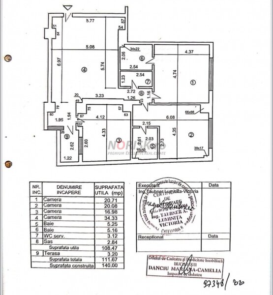 Dorobanti, 112 mp, lux, bloc 2012, parcare, centrala,  etaj 6/7,